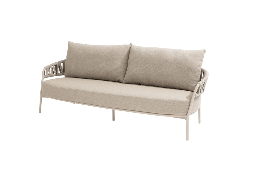 4SO | Lounge Zetel Calma 3-zit Bench Latte met 3 Kussens 