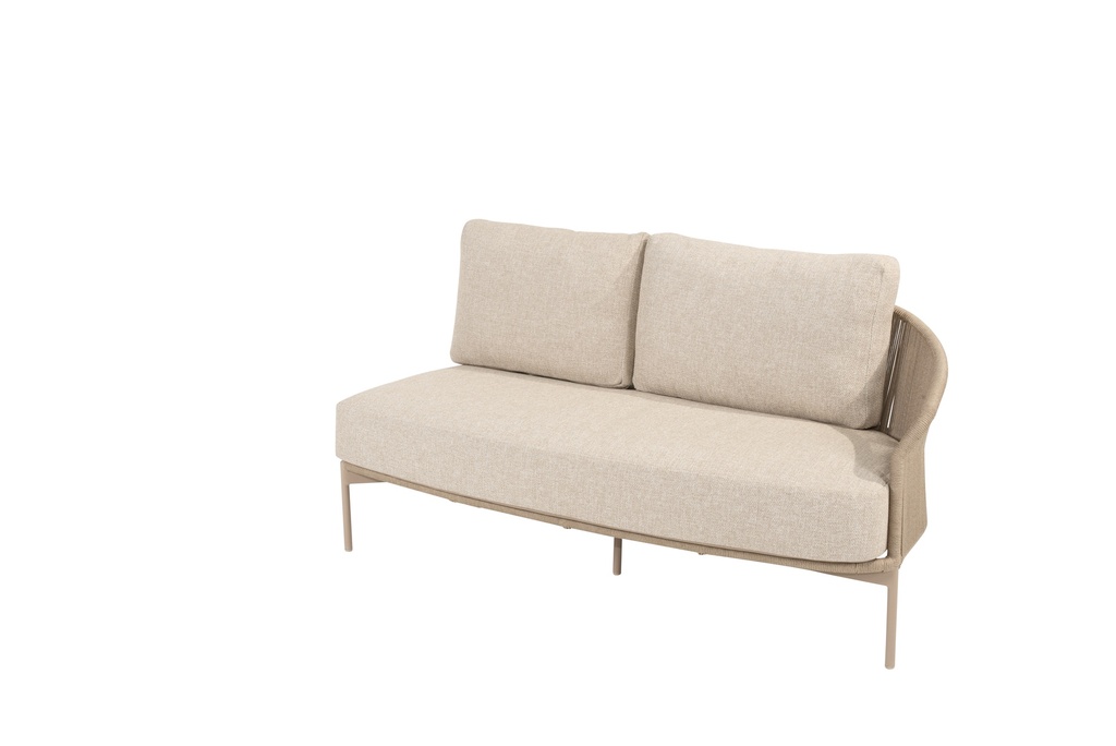 4SO | Lounge Zetel Florence 2-zit Bench Linker Arm Latte met 3 Kussens