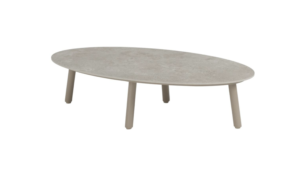 4SO | Tuintafel Salute Coffee Table Ellips Ceramic Latte 120x65x30cm 
