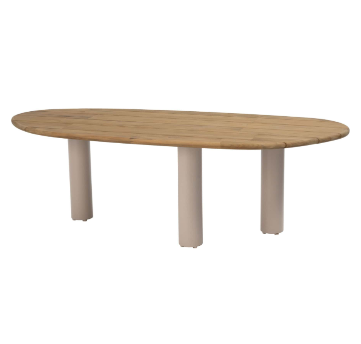 4SO | Tuintafel Estate Mango Shape Table Top Natural Teak 240x105cm 