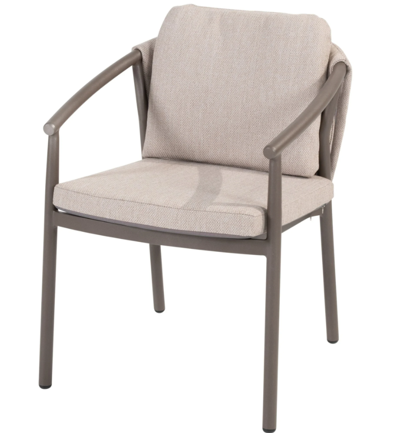 4SO | Tuinstoel Barolo Dining Chair Terre met 2 Kussens 