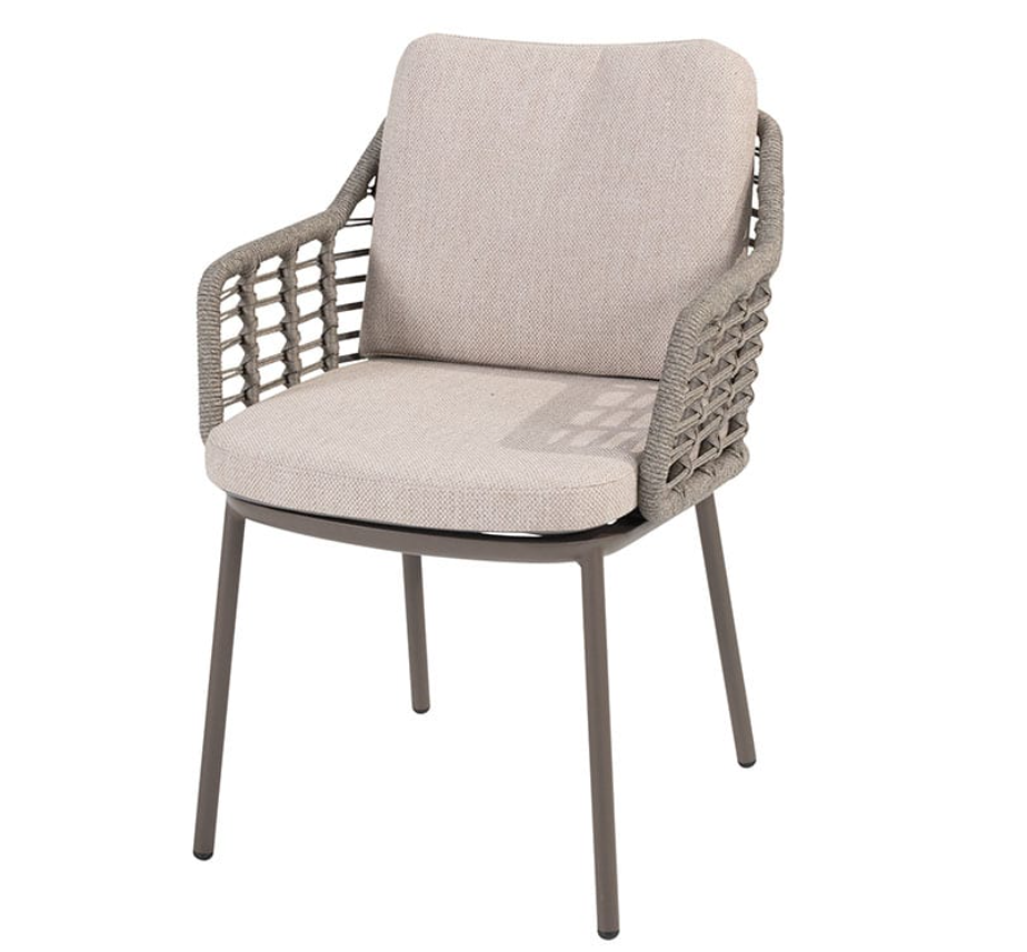 4SO | Tuinstoel Puglia Dining Chair Terre met 2 Kussens 