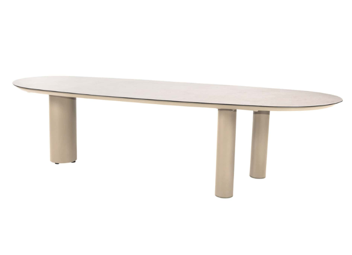 4SO | Poten Tuintafel Denia Dining Table LEGS Latte Ceramic Print  240x105 en 290x110cm 