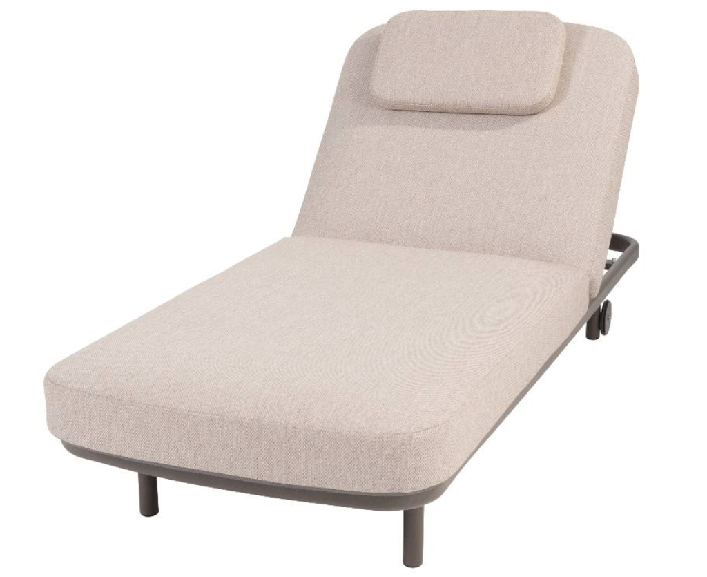 4SO | Ligbed Milano Sunbed Terre met Kussen en Hoofdsteun 