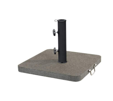 4SO | Parasolvoet Granite Base inclusief wielen Square Grijs 40kg