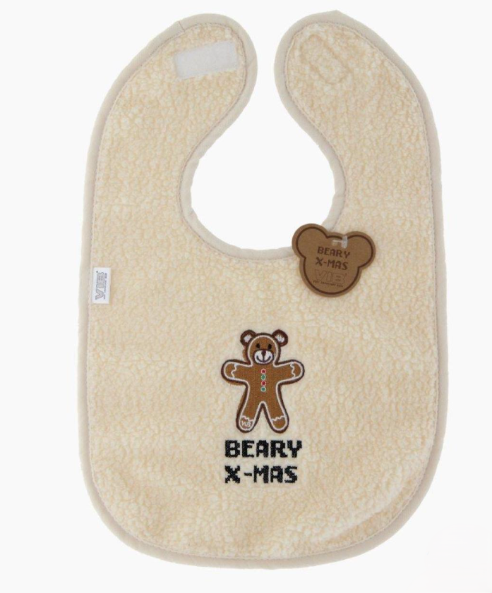 VIB | Slabbetje Kerst Beary X-mas Ecru