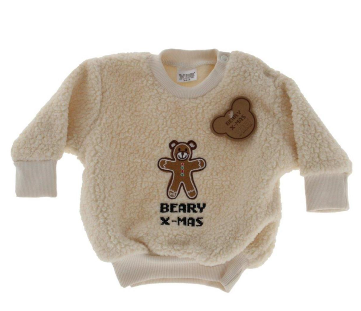 VIB | Sweater Kerst Beary X-mas Ecru 3-6M