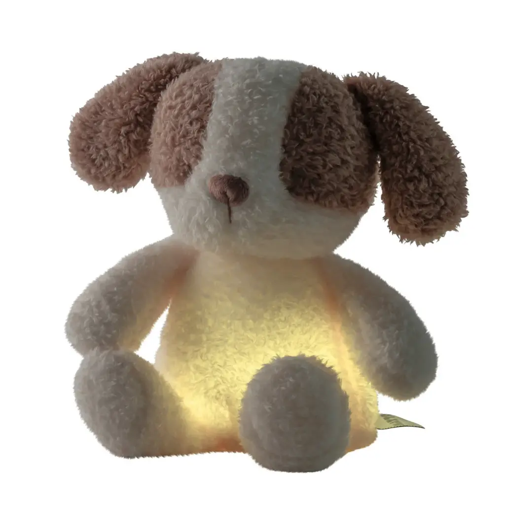 Nattou | Slaapknuffel Teddy Hond Nachtlamp Vanille 25cm