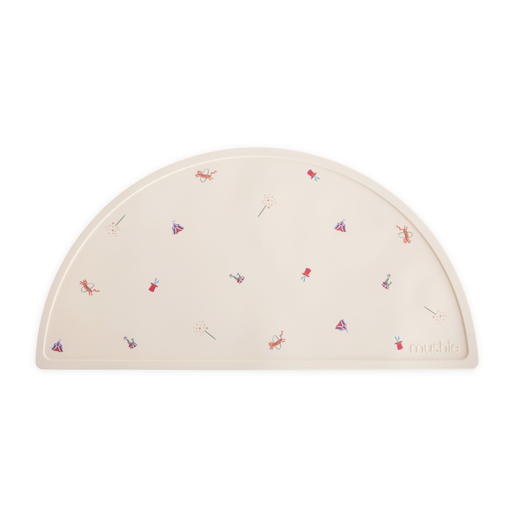 Mushie | Placemat Circus Silicone Waterafstotend Ecru