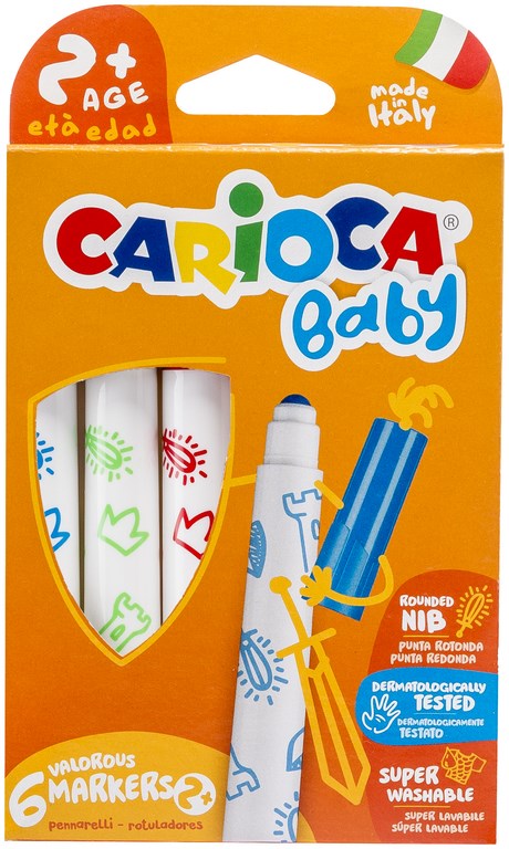 Carioca | Stift Baby Afwasbare Inkt +2Y 6-pack