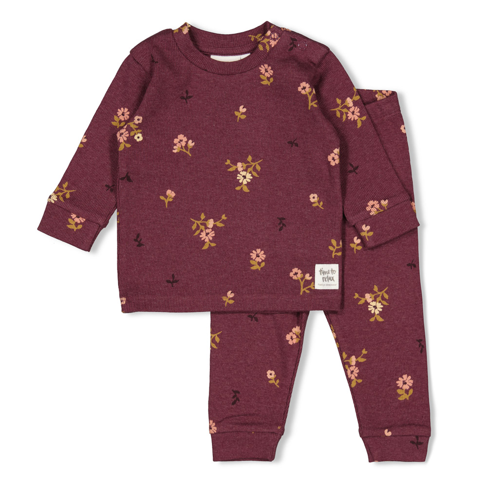 Feetje | Pyjama Bonnie Bouquet Premium Sleepwear Wine Melange