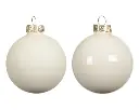 Decoris | Kerstbal Glas Mix Wolwit Ø3,5cm 16-pack