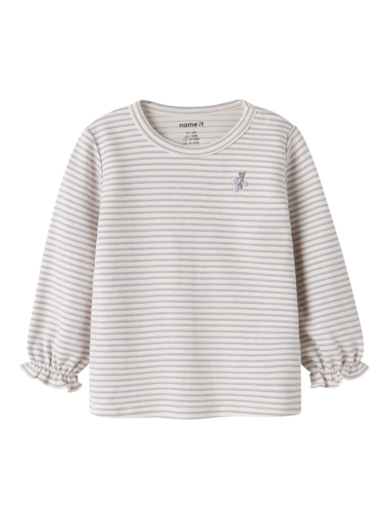 Name it | T-shirt Girls Nbfbripa Longsleeve Lavender Gray