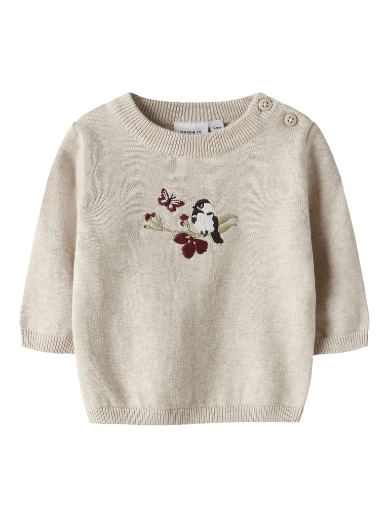 Name it | Pull Girls Nbfbird Peyote Melange