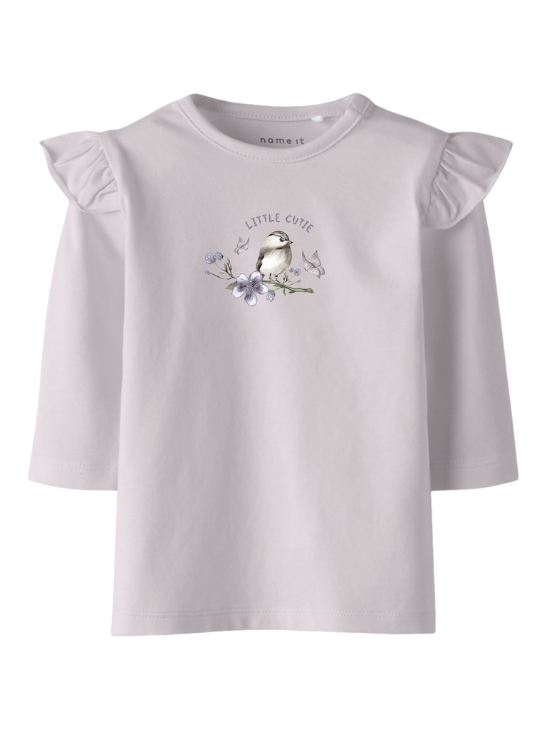 Name it | T-shirt Girls Nbfbirdy Longsleeve Lilac Marble