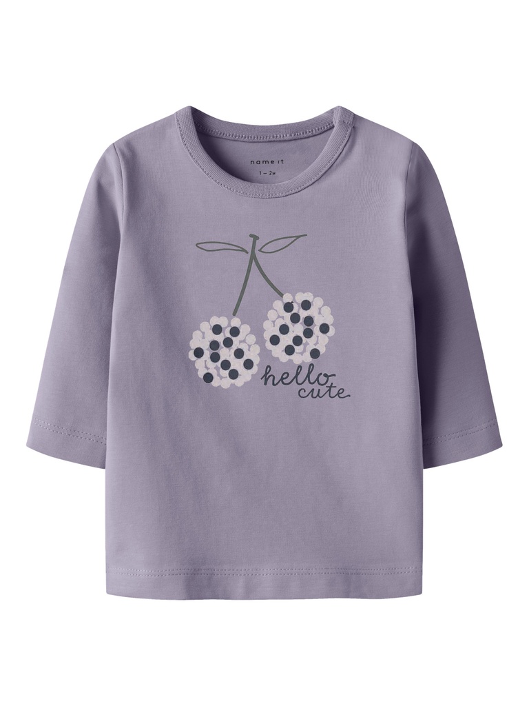 Name it | T-shirt Girls Nbfbisa Longsleeve Lavender Gray