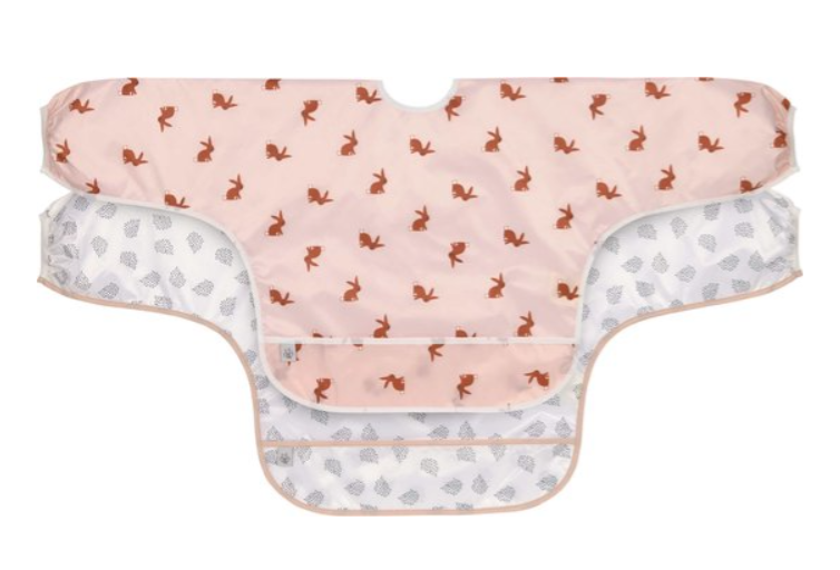 SLABBETJE, Long Sleeve Bib, Little Forest Rabbit, met mouwen, met kruimel- vanger, waterdicht, 2 stuk(s), 2021