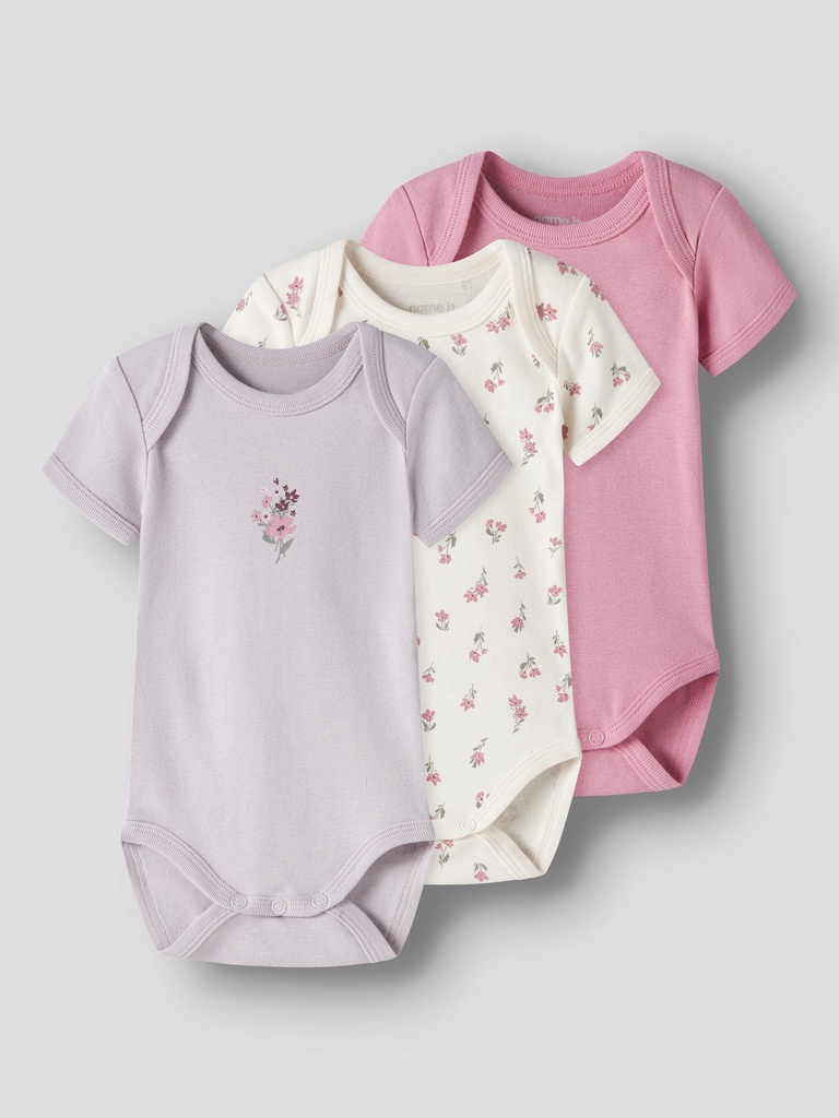 Name it | Body Girls Flower Jet Stream/Lilac Marble/Cashmere Rose 3-pack