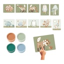 Little Dutch | Verf Forest Friends Vingerverf 10 Kaarten/4 Kleuren