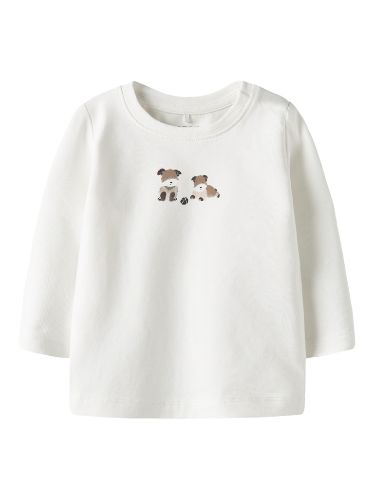 Name it | T-shirt Boys Nbmtiggy Longsleeve Cloud Dancer