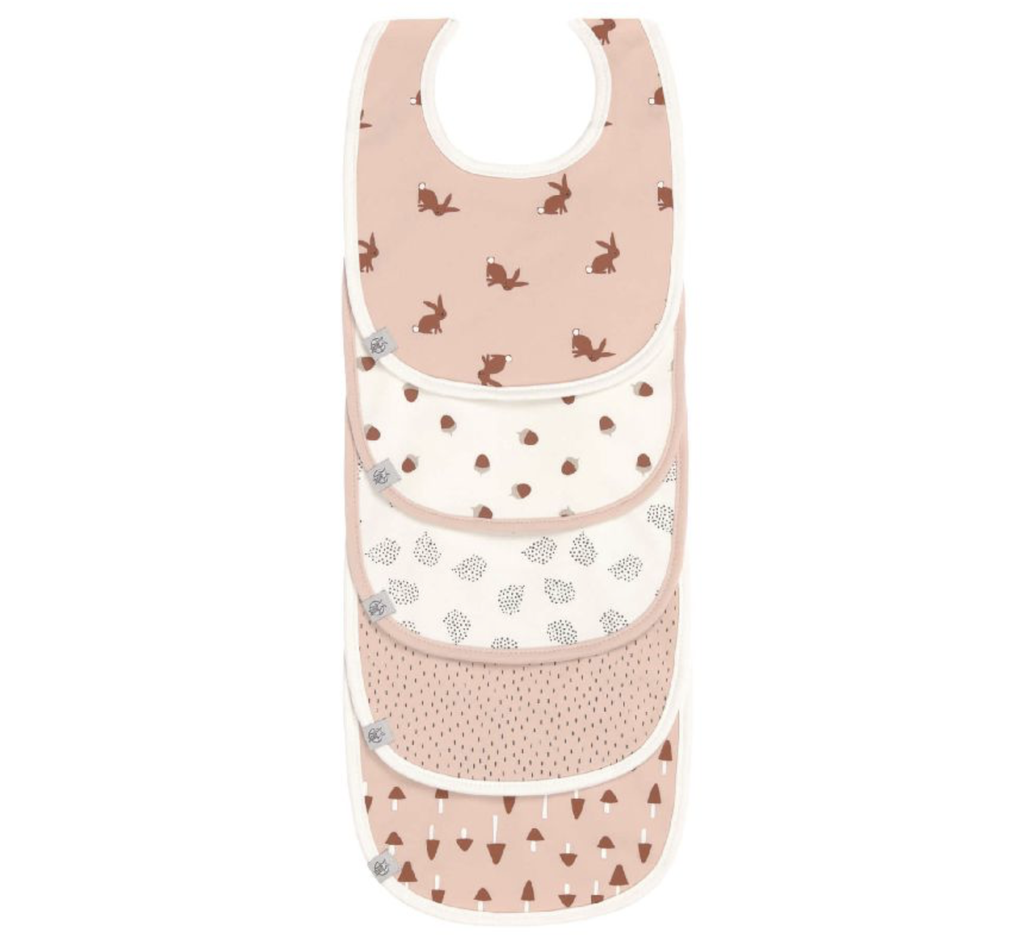Laessig | Slabbetje Little Forest Rabbit Value Pack Velcrosluiting 5-pack