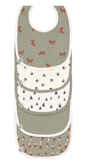 Laessig | Slabbetje Little Forest Fox Value Pack Velcrosluiting 5-pack