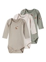 Name it | Body Boys Fox Longsleeve Shadow/Aluminum 3-pack