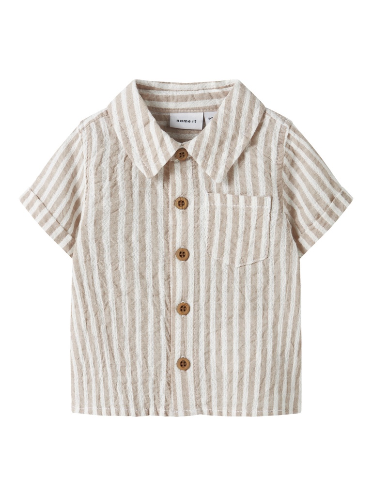 Name it | Hemd Boys Nbmfedenis Chateau Gray/Cloud Dancer