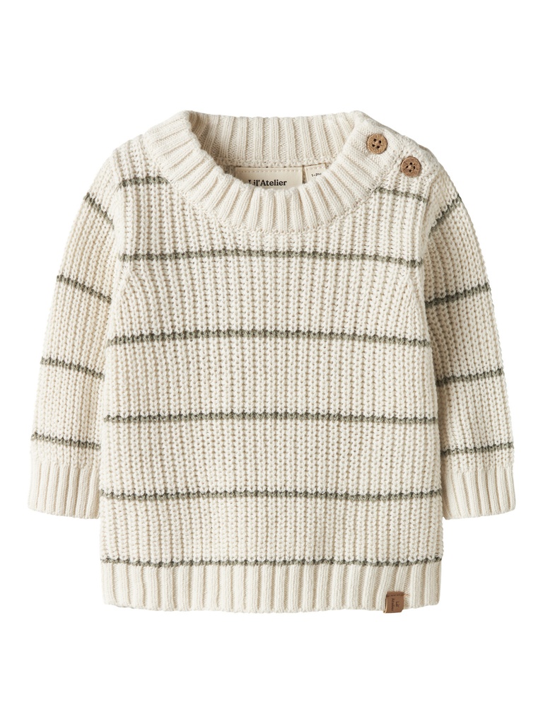 Lil'Atelier | Pull Boys Nbmemlen Stripes Coconut Milk