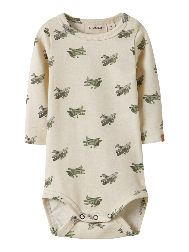 Lil'Atelier | Body Boys Nbmlayo Airplane Longsleeve Coconut Milk 