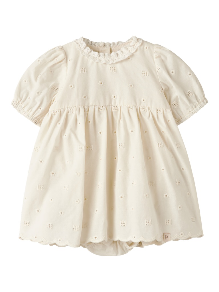 Lil'Atelier | Jurk Girls Nbfflores Coconut Milk