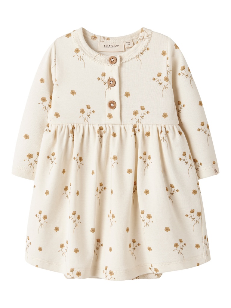 Lil'Atelier | Jurk Girls Nbflayo Flower Coconut Milk