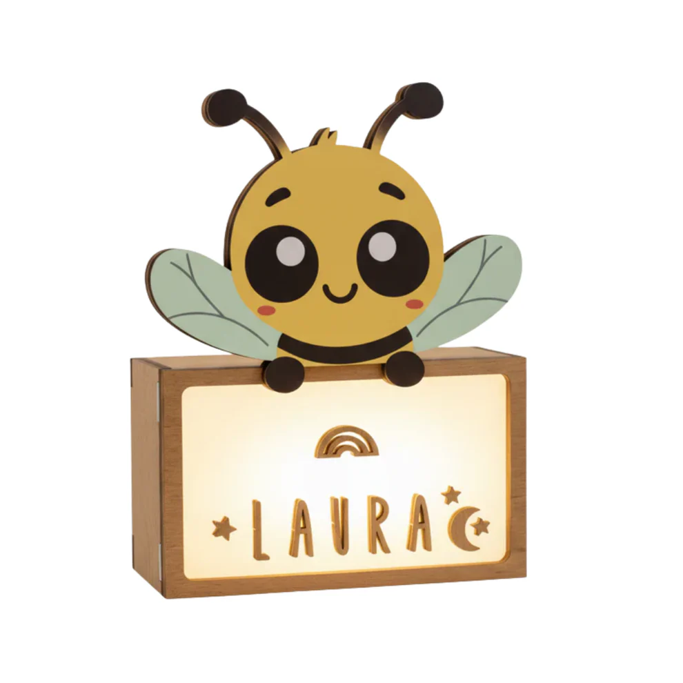 Vintiun | Lamp Bij Led incl. Zelfklevende Letters