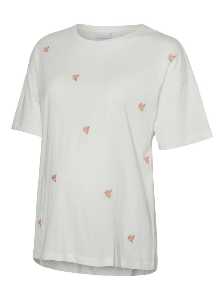Mamalicious | T-shirt Mlrosetta Roses Snow White