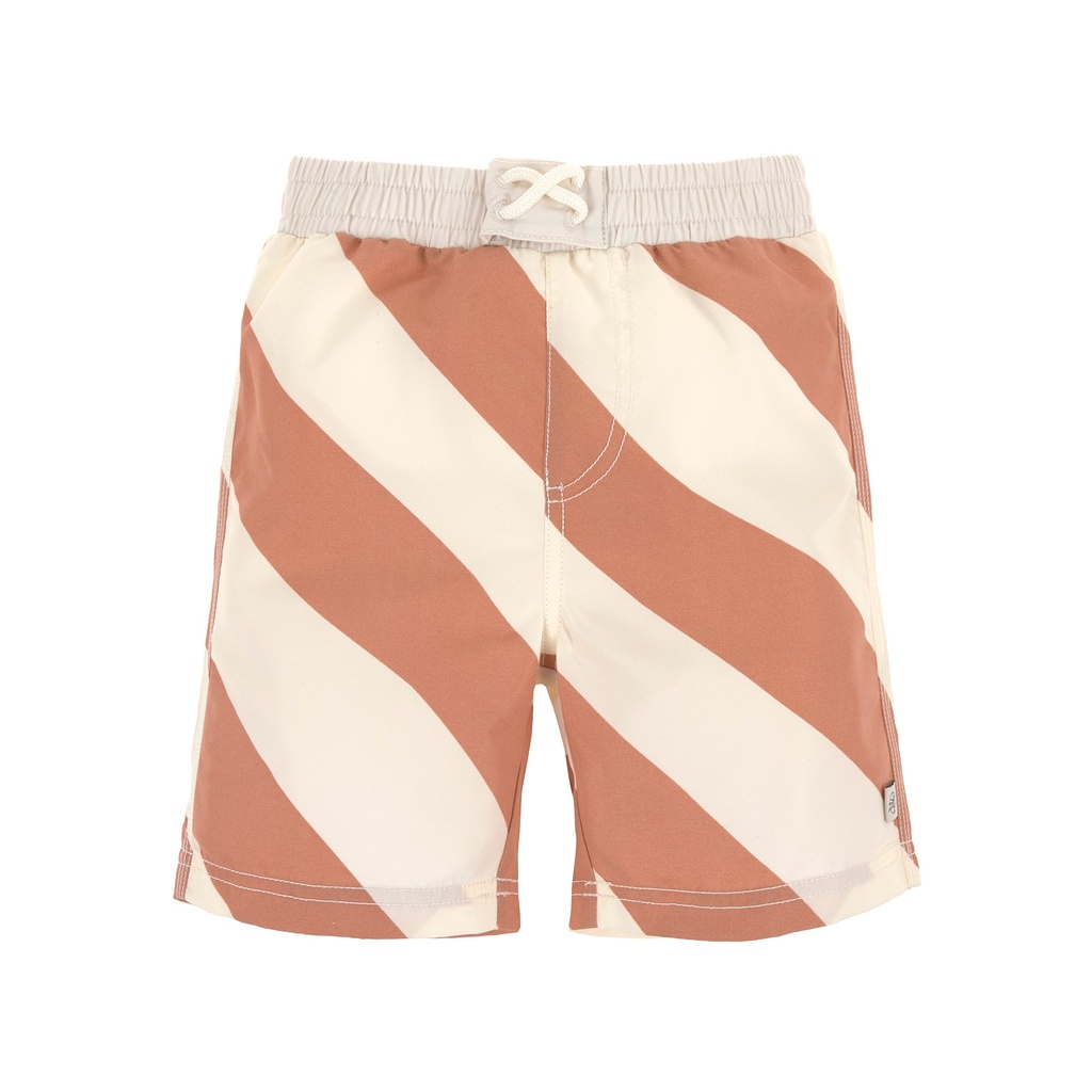 Laessig | Zwemshort Stripes Clay/Sea Salt