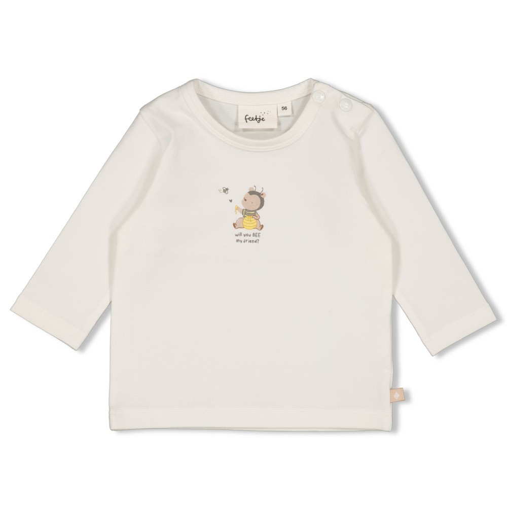Feetje | T-shirt Uni Honey Bear Longsleeve Off White