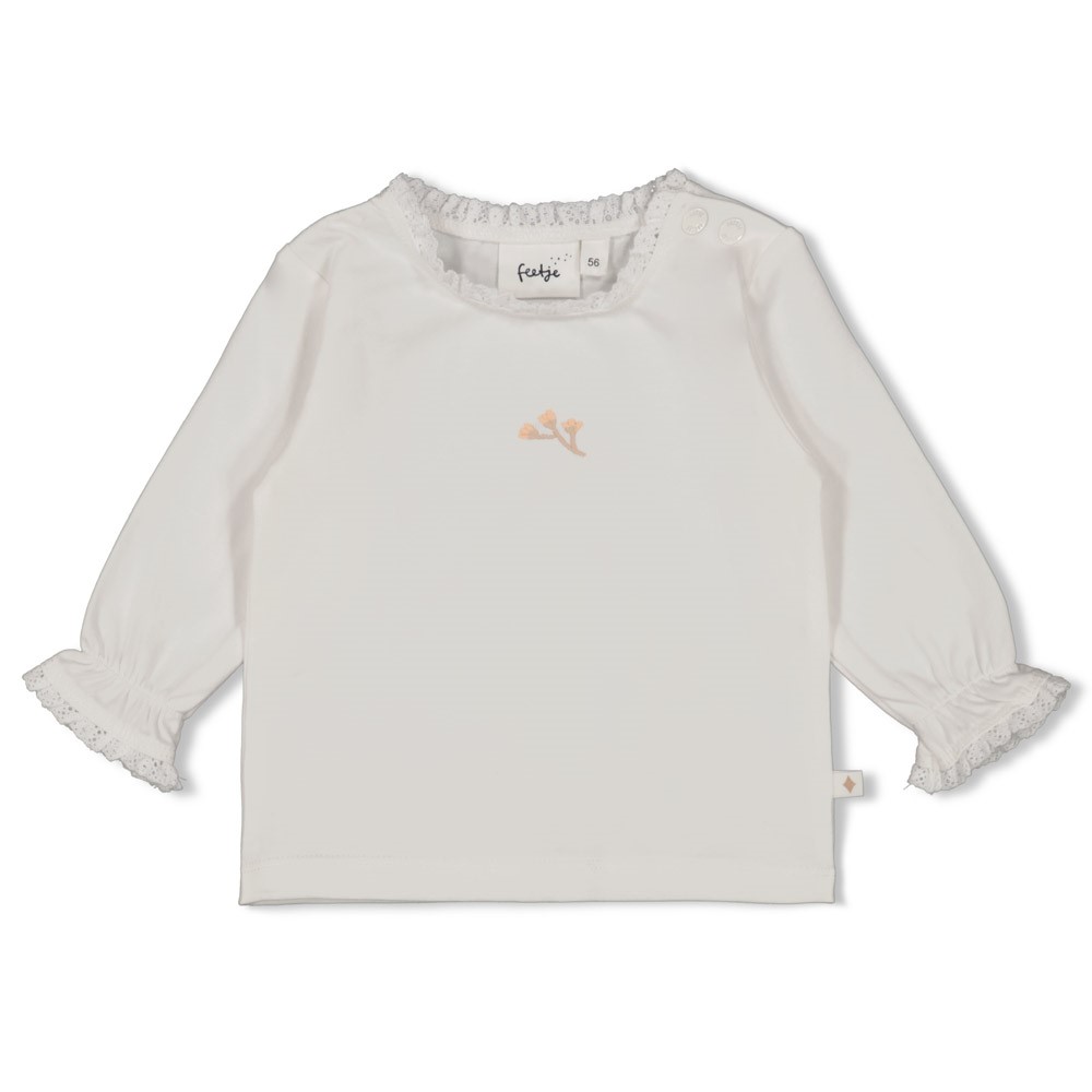 Feetje | T-shirt Girls Delicate Flower Off White