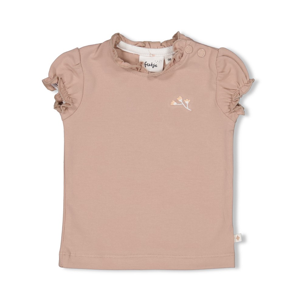 Feetje | T-shirt Girls Delicate Flower Taupe