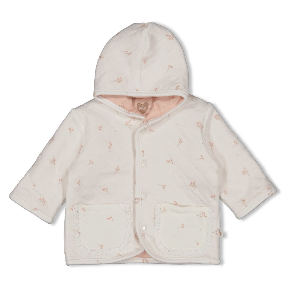 Feetje | Jas Girls Delicate Flower Reversible Off White