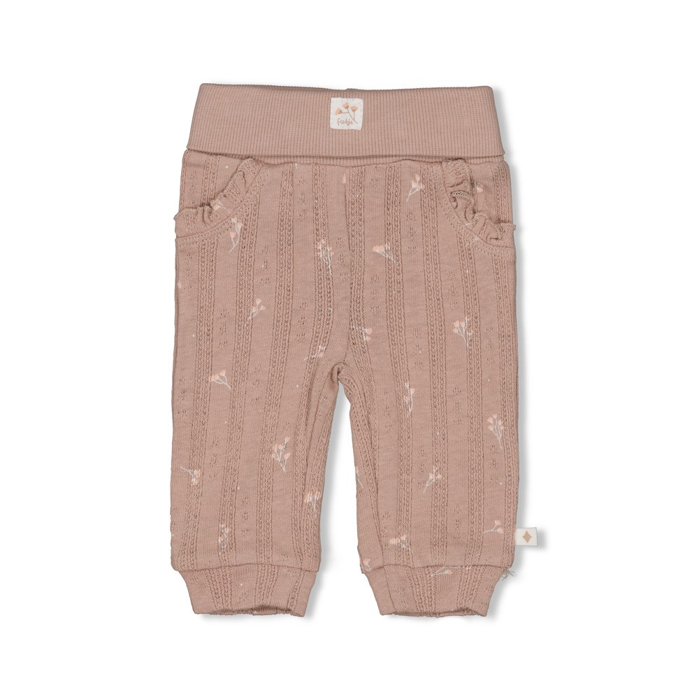 Feetje | Broek Girls Delicate Flower Taupe
