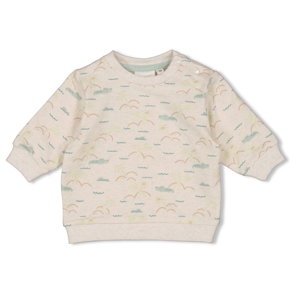 Feetje | Sweater Boys You Croc My World Off White Melange