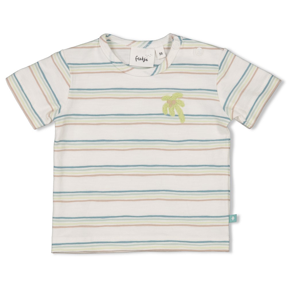 Feetje | T-shirt Boys You Croc My World Stripes Off White