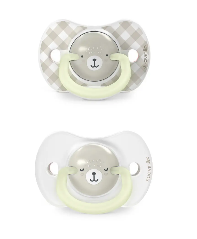 Suavinex | Fopspeen Night & Day Wild & Free Siliconen SXPRO Grijs 0-6M 2-pack