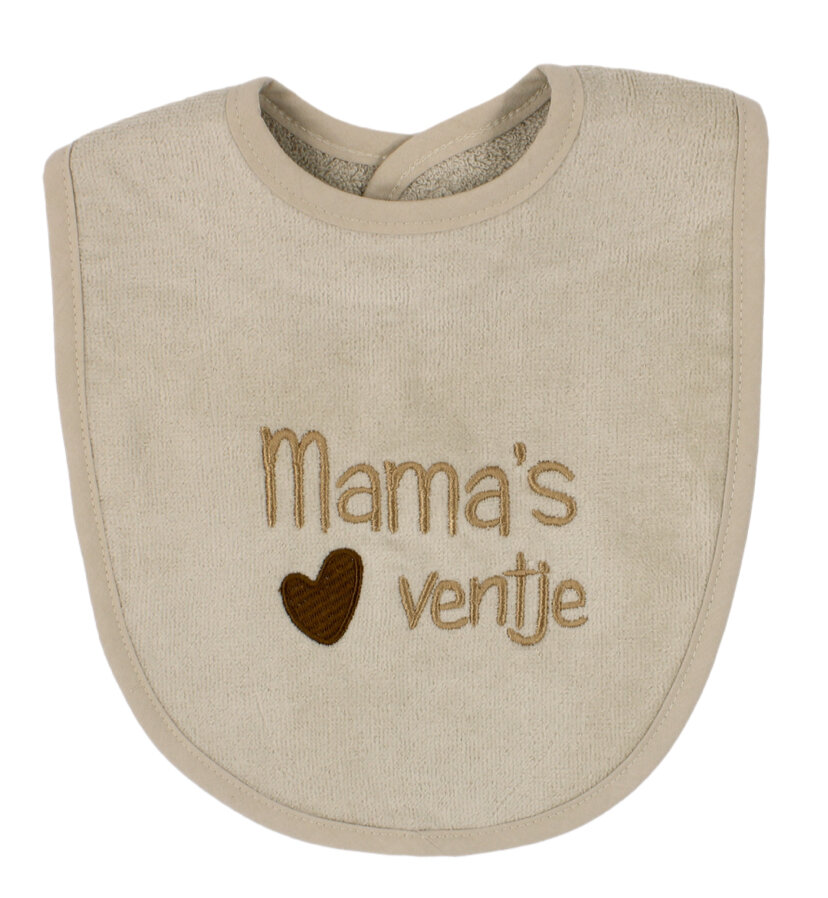 PetitVillain | Slabbetje Mama's Ventje Zand 25x34cm  
