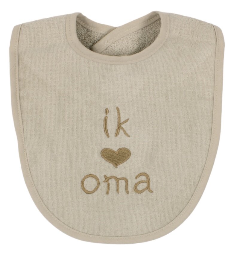 PetitVillain | Slabbetje Ik Hou van Oma Zand 25x34cm 