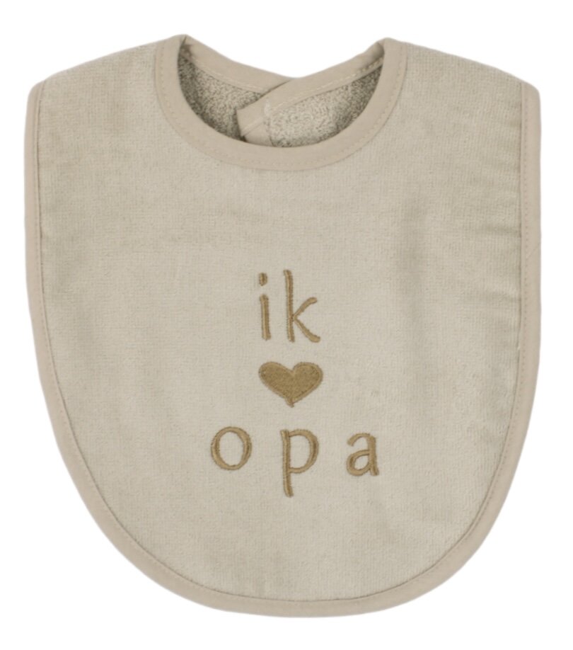 PetitVillain | Slabbetje Ik Hou van Opa Zand 25x34cm  