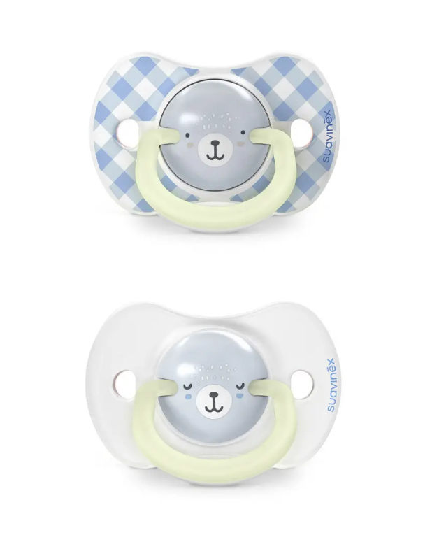 Suavinex | Fopspeen Night & Day Wild & Free Siliconen SXPRO Blauw 6-18M 2-pack
