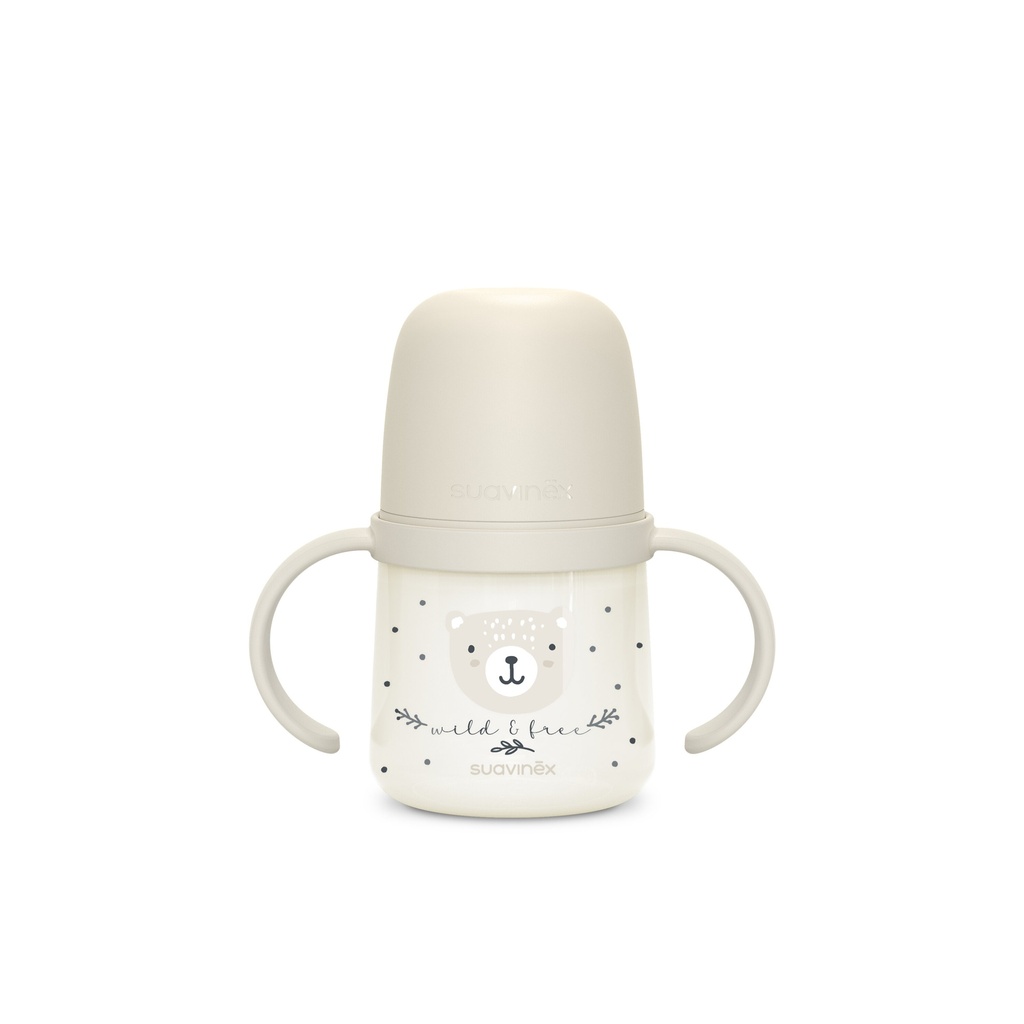 Suavinex | Drinkfles Night & Day Wild&Free Grijs +6m 150ml  