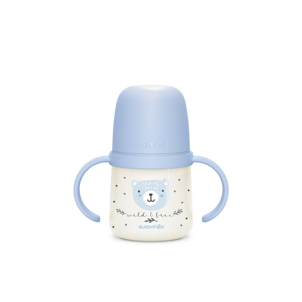 Suavinex | Drinkfles Night & Day Wild&Free Blauw 150ml +6M