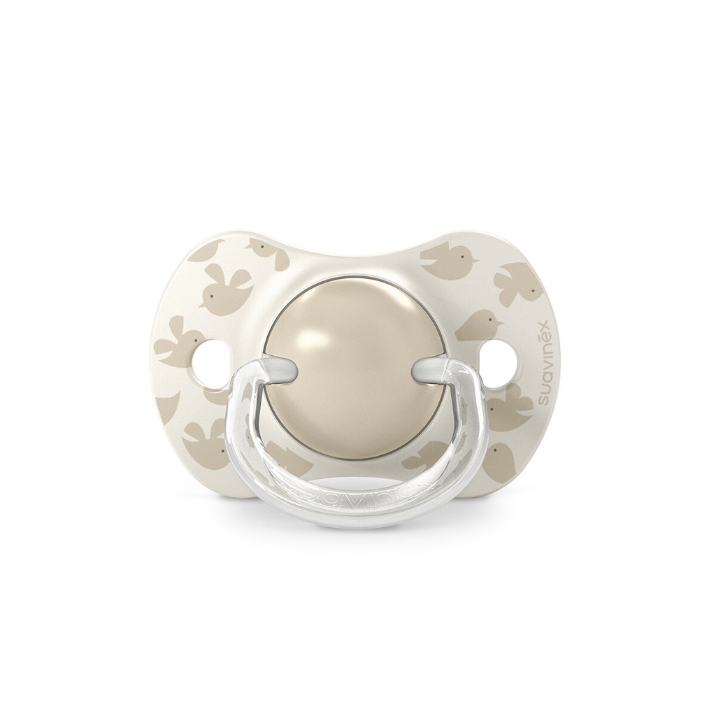 Suavinex | Fopspeen Birdies SXPRO Siliconen Beige 6-18m 2-pack